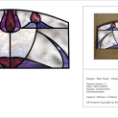 Edwardian Pattern/Modern Colours - Internal Stained Glass Door Panels