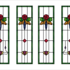 Traditional Stained Glass Door Panels & Side Lights - Double Glazed