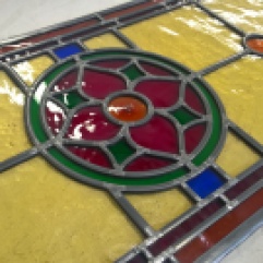 Victorian Stained Glass Toplight Window