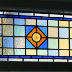 Victorian Stained Glass Toplight Window